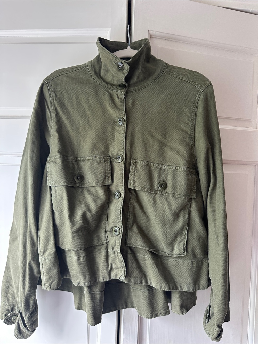 The GREAT Olive Utility Button-Front Women's Jacket